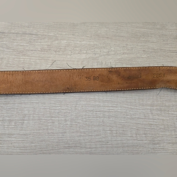 Vintage Belt USA Brown Men's Size 36 No buckle Unsure Of Brand - Picture 5 of 8